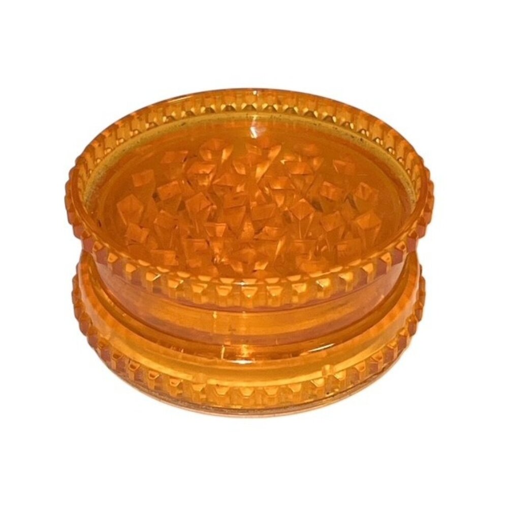 Storz & Bickel Acrylic Herb Grinder Orange 2-Piece Vintage Germany